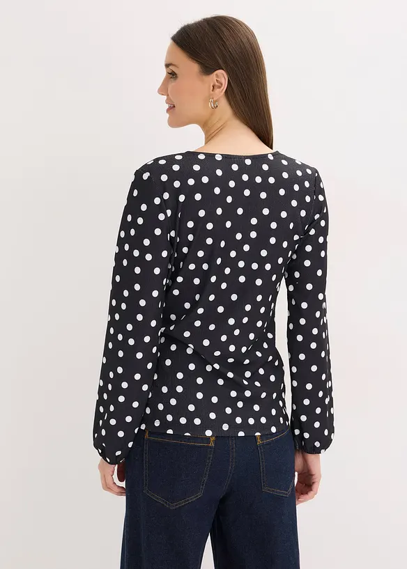 Langarmshirt aus strukturiertem Jersey, bonprix