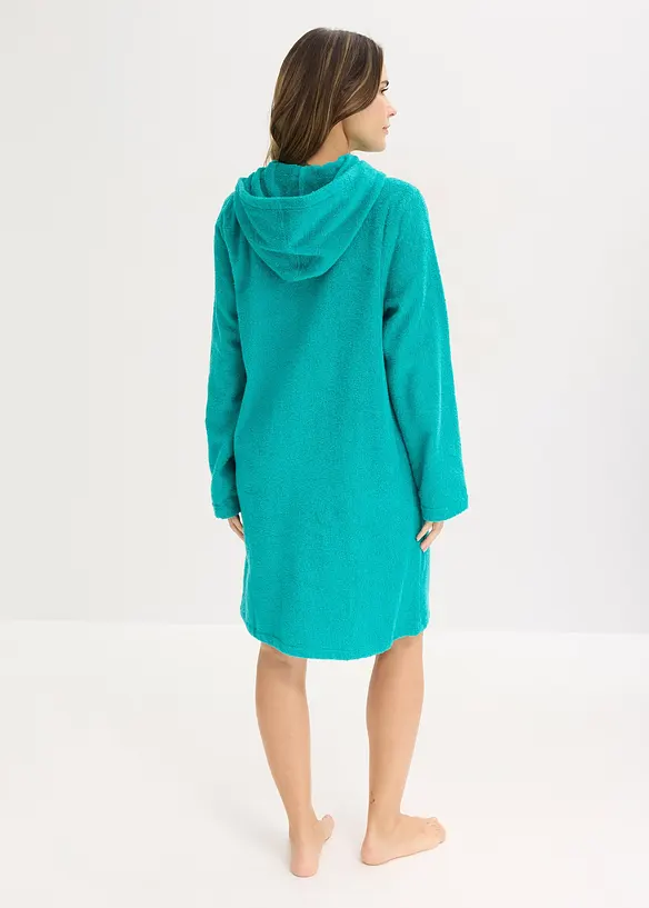 Peignoir en &eacute;ponge de coton avec fermeture zipp&eacute;e, bonprix