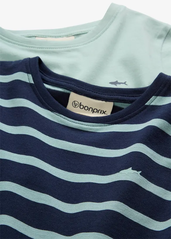 Langarmshirt aus reiner Bio-Baumwolle (2er Pack), bonprix