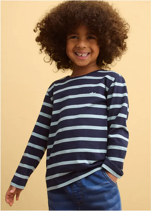Langarmshirt aus reiner Bio-Baumwolle (2er Pack), bonprix