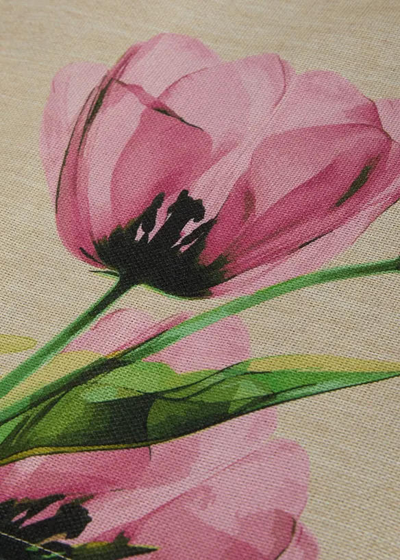 Chemin de table &agrave; imprim&eacute; tulipes, bonprix