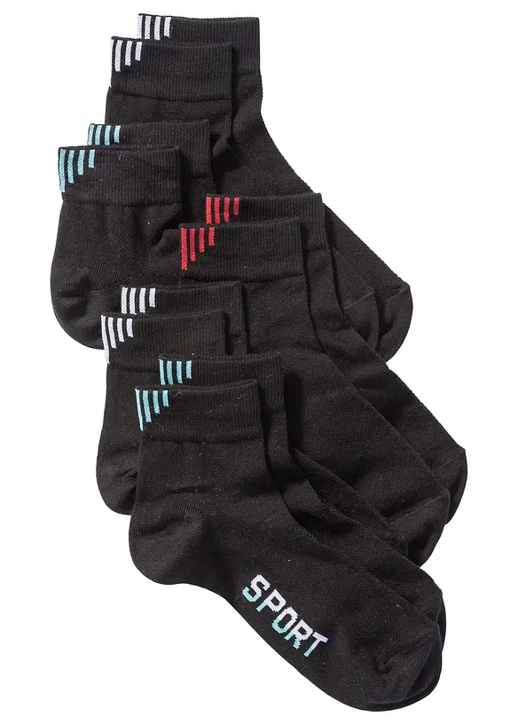 Sportsocken mit Bio-Baumwolle (5er Pack), bonprix