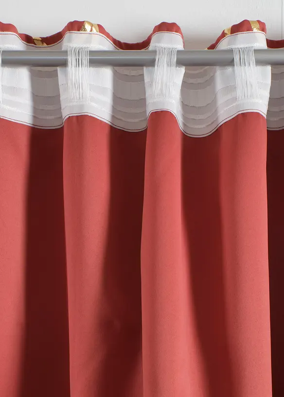 Abdunkelnder Vorhang mit Glanzdruck (1er Pack), bonprix