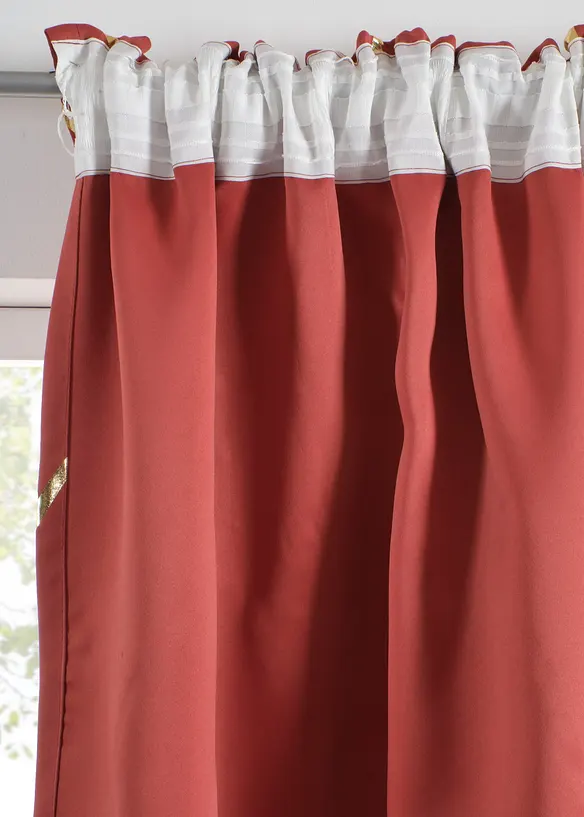 Abdunkelnder Vorhang mit Glanzdruck (1er Pack), bonprix