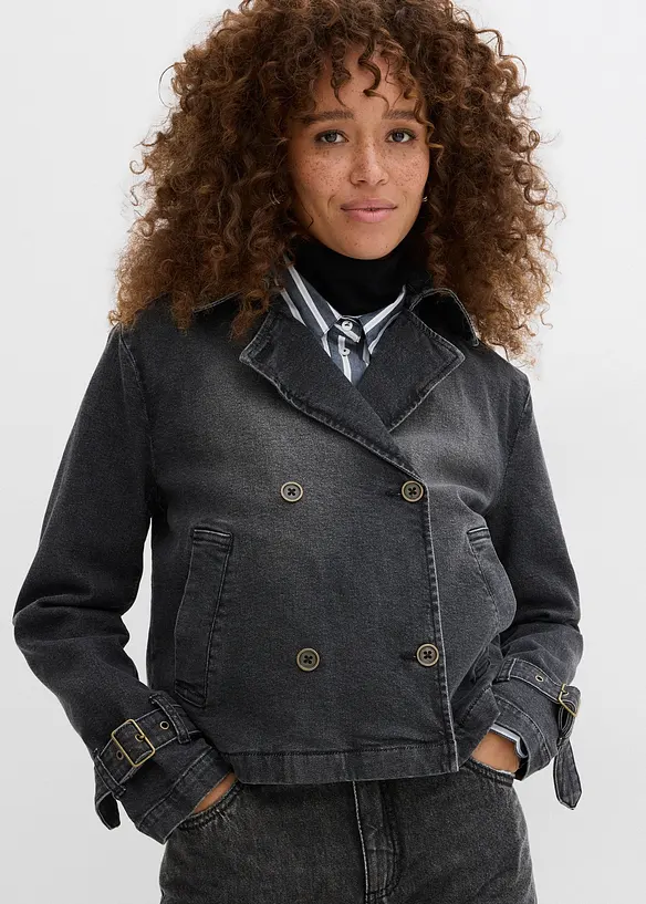 Denim Trenchjacke, bonprix