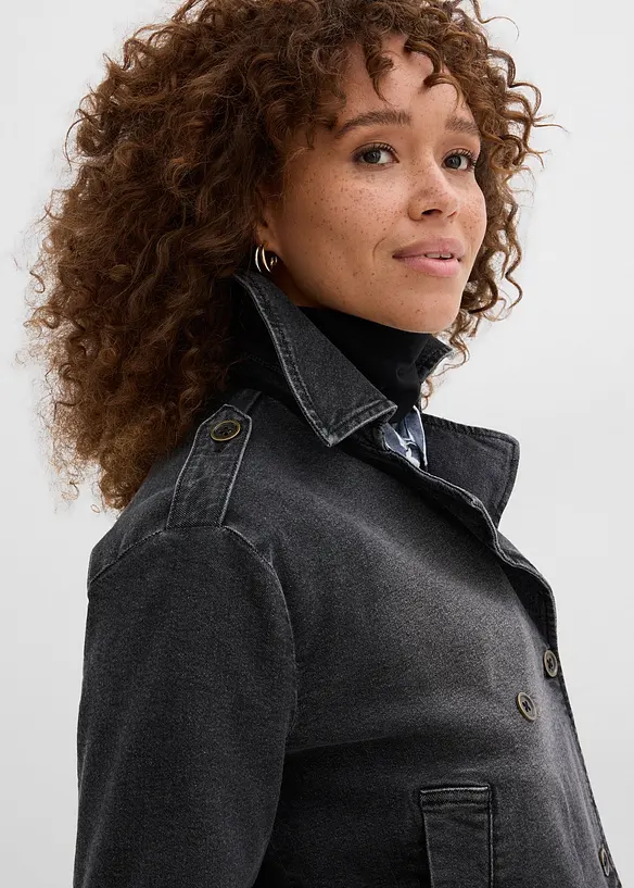 Denim Trenchjacke, bonprix