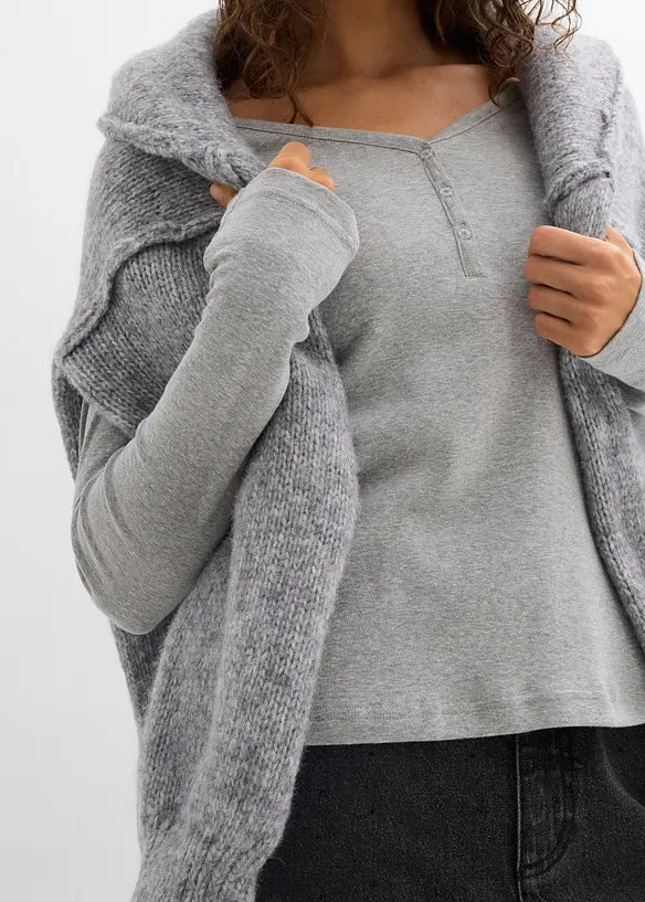 T-shirt manches longues 100% coton, bonprix