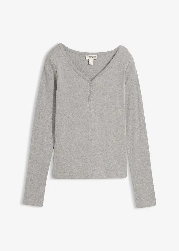 T-shirt manches longues 100% coton, bonprix