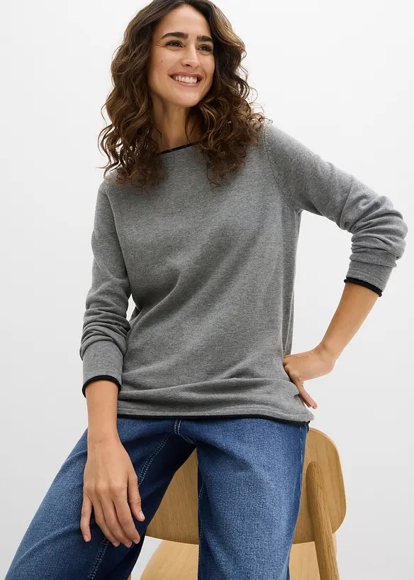 Feinstrickpullover aus Baumwollmix, bonprix