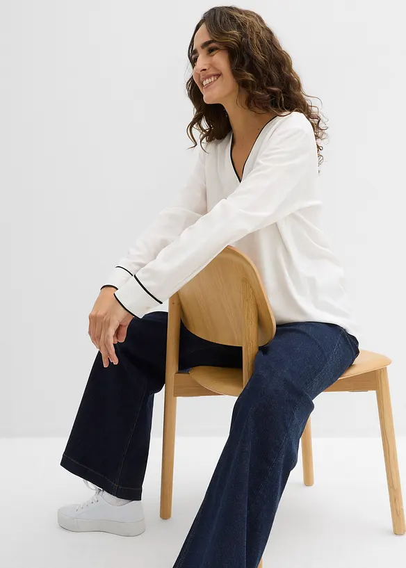 Tunikabluse aus flie&szlig;ender Viskose, bonprix