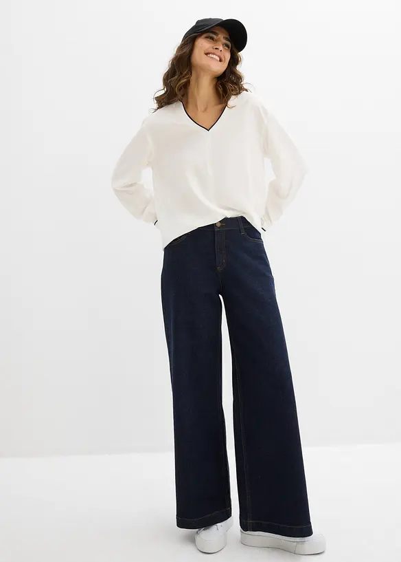 Tunikabluse aus flie&szlig;ender Viskose, bonprix