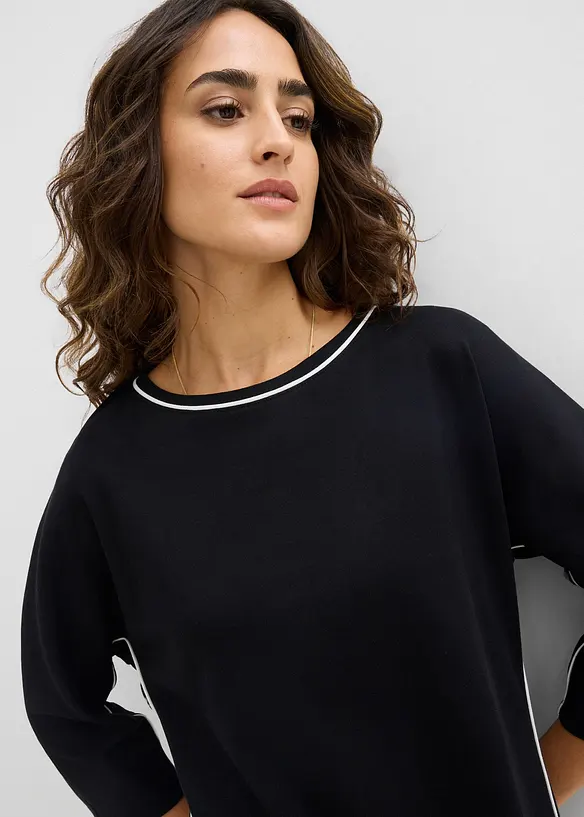 Shirtkleid aus Bio Bauwolle  mit Kontrastpiping, bonprix