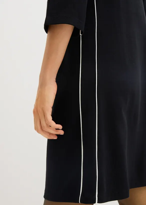Shirtkleid aus Bio Bauwolle  mit Kontrastpiping, bonprix