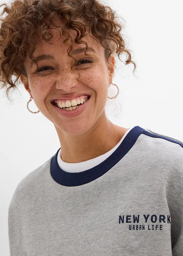 Oversize-Sweatshirt aus weichem Baumwoll-Mix, bonprix
