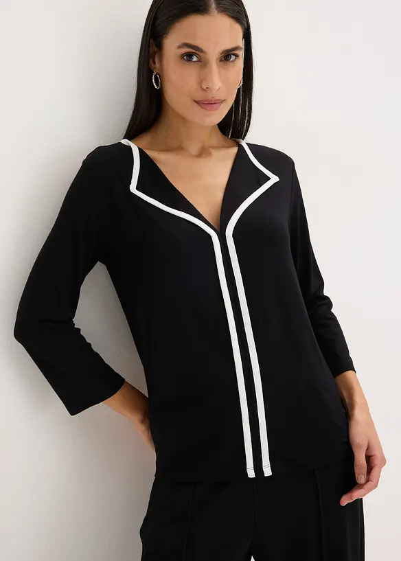 Shirt mit Kontrastblende, bonprix