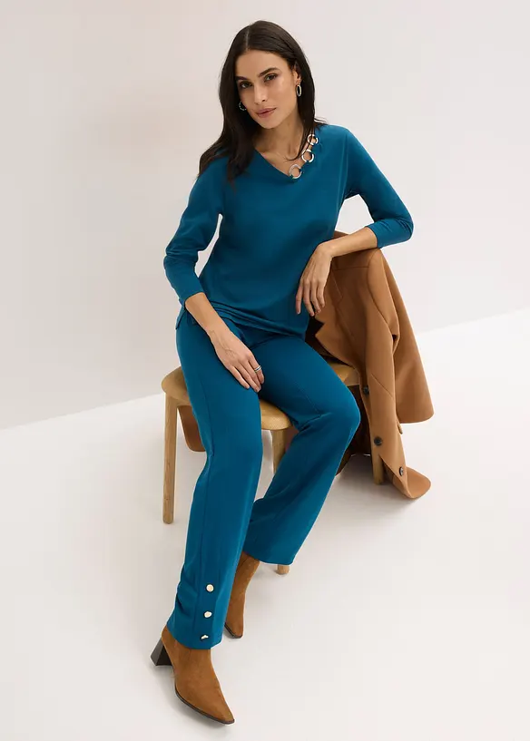 Jersey-Hose aus Punto di Roma, bonprix