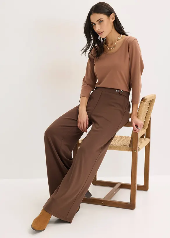 Jersey-Hose mit dekorativem Riegel, bonprix