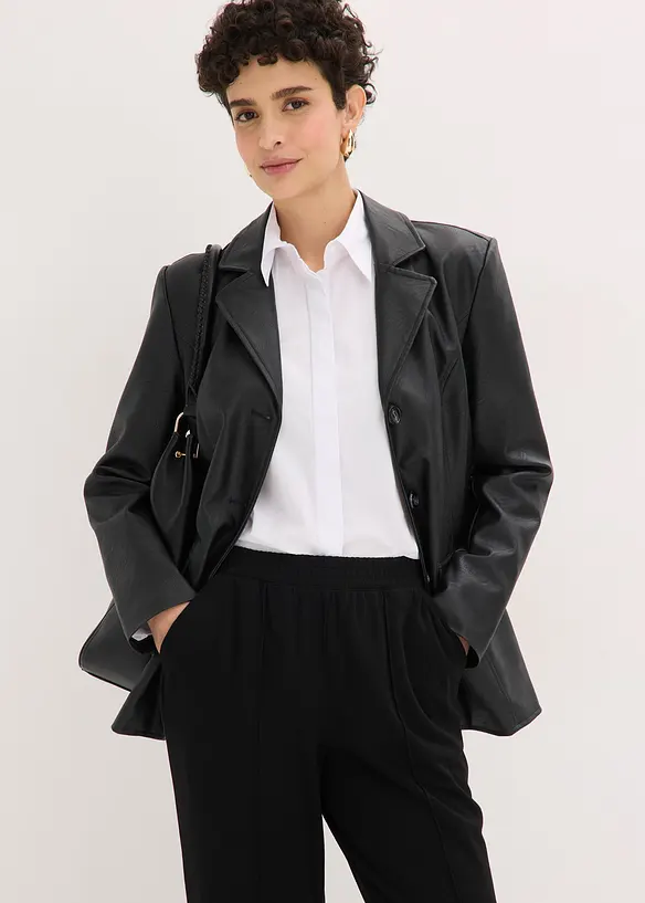 Pantalon &eacute;lastiqu&eacute; avec passepoils devant, bonprix