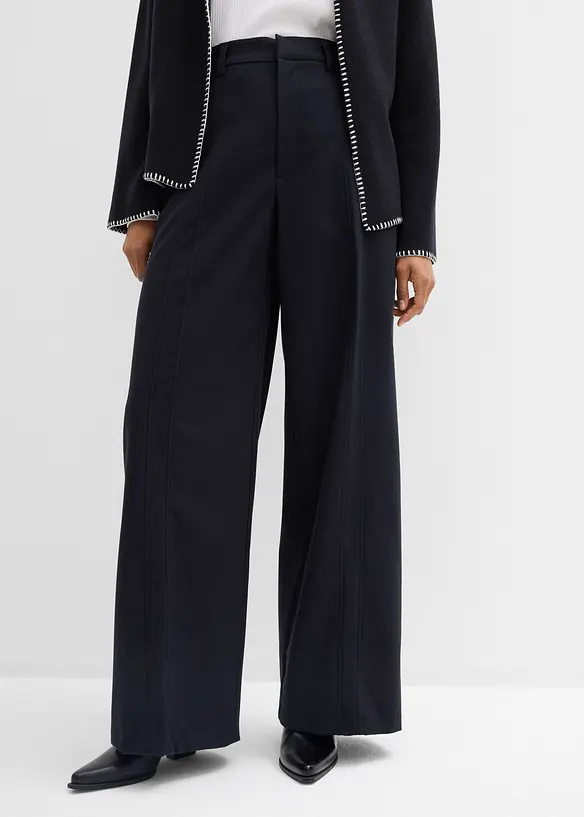 Pantalon ample &agrave; taille haute, bonprix