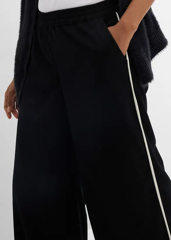 Pantalon large &agrave; pinces, bonprix