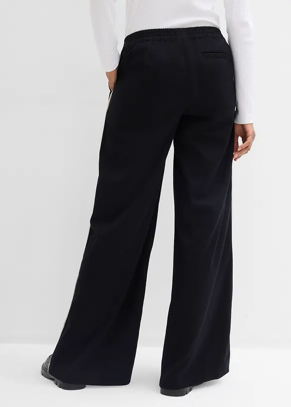 Pantalon large &agrave; pinces, bonprix