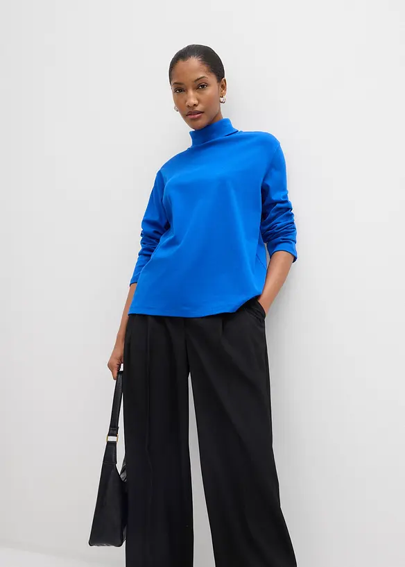 Rollkragenshirt aus reiner Bio-Baumwolle, bonprix