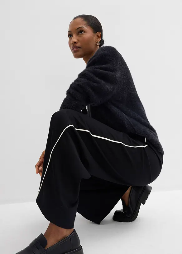 Pantalon large &agrave; pinces, bonprix