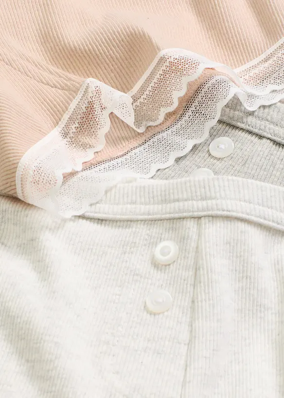 Damen Boxergerippt mit Spitze (4er Pack), bonprix