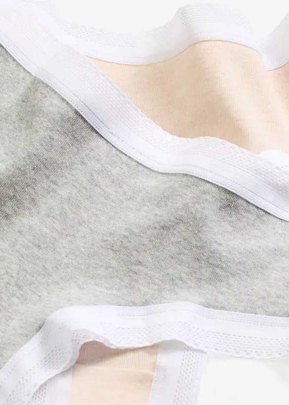 Brazilslip gerippt mit Spitze (4er Pack), bonprix