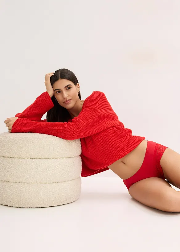 Lot de 4 culottes &agrave; dentelle, bonprix