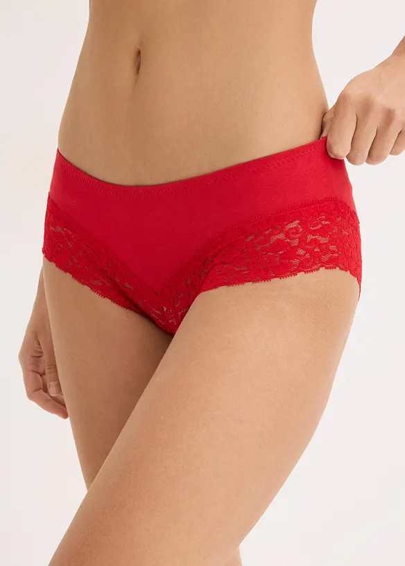 Lot de 4 culottes &agrave; dentelle, bonprix