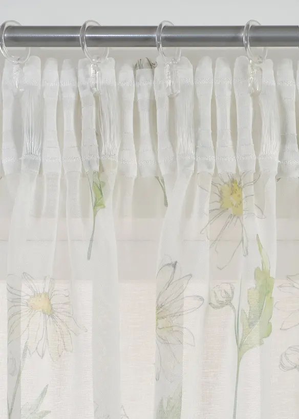 Voilage &agrave; imprim&eacute; floral (1 pce), bonprix