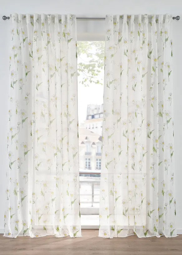 Voilage &agrave; imprim&eacute; floral (1 pce), bonprix