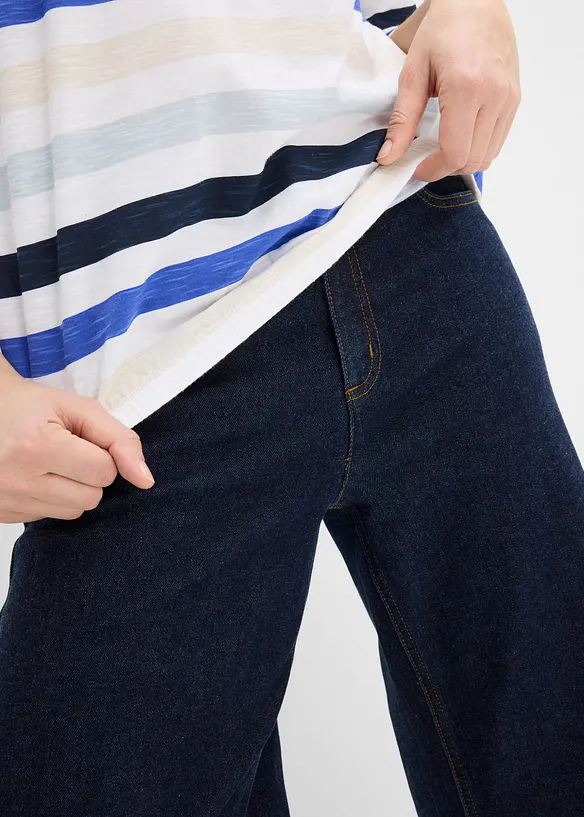 Slub-Shirt aus Bio-Baumwolle, 3/4 Arm, bonprix