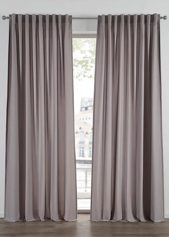 Vorh&auml;nge aus Microfaser (2er Pack), bonprix