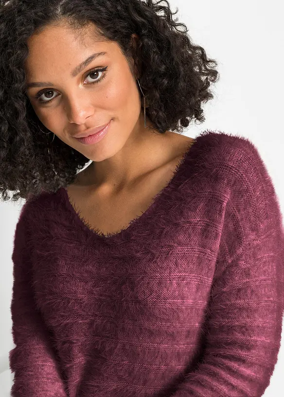 Pull long duveteux, bonprix