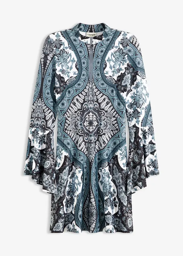 Jerseykleid mit Stehkragen und Volant-&Auml;rmel, bonprix