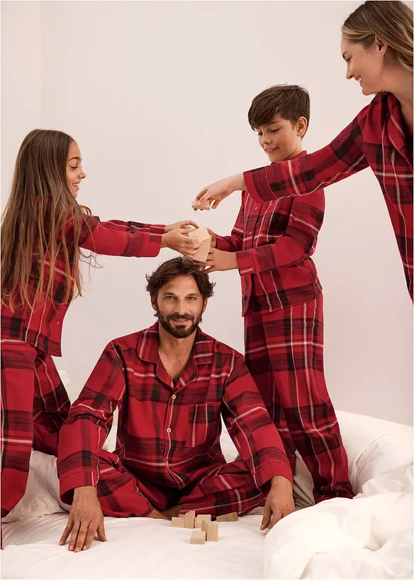 Pyjama homme en flanelle douce avec pochette cadeau, bonprix