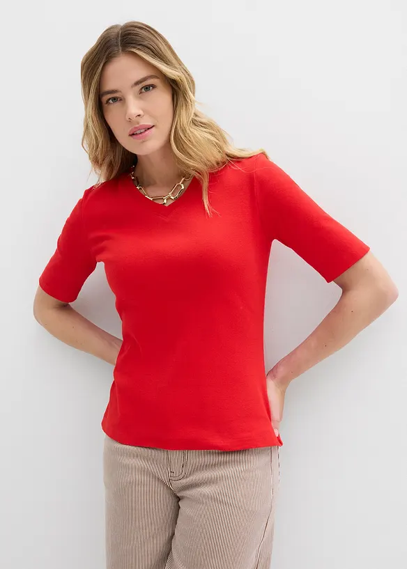 Rippshirt (2er-Pack), bonprix