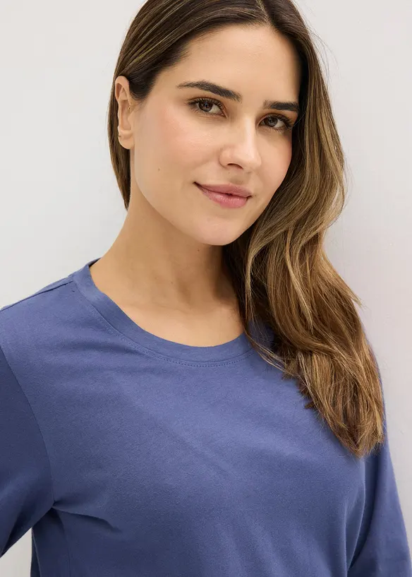 Pyjama (3-tlg.Set) aus reiner Baumwolle, bonprix