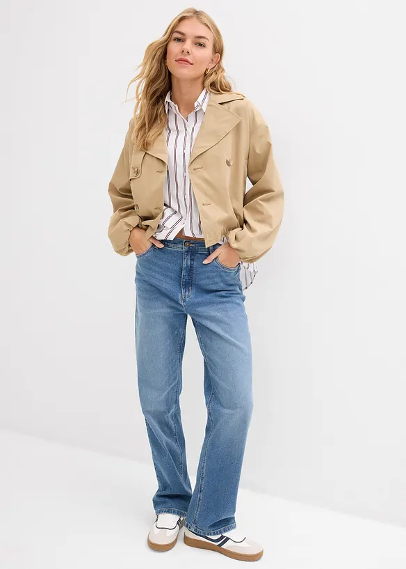 Jean ample et droit, taille haute, bonprix