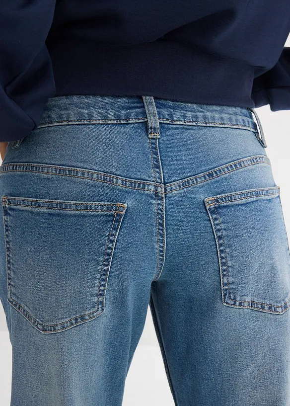 Jean barrel, taille mi-haute, bonprix