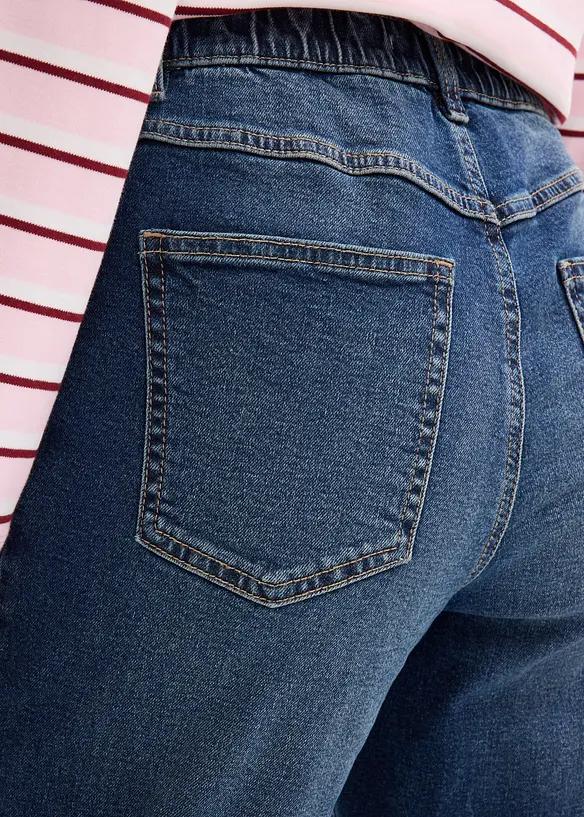 Jean mom taille haute, raccourci, bonprix