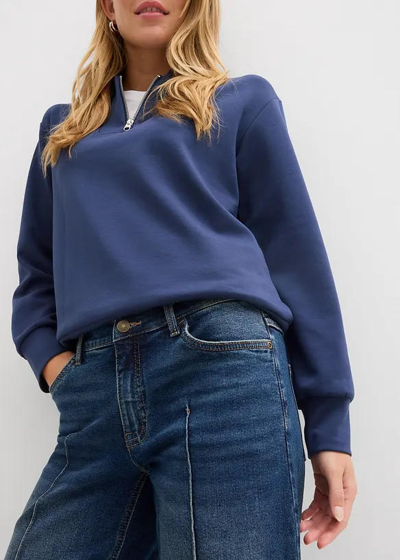 Jean large taille mi-haute, long, bonprix