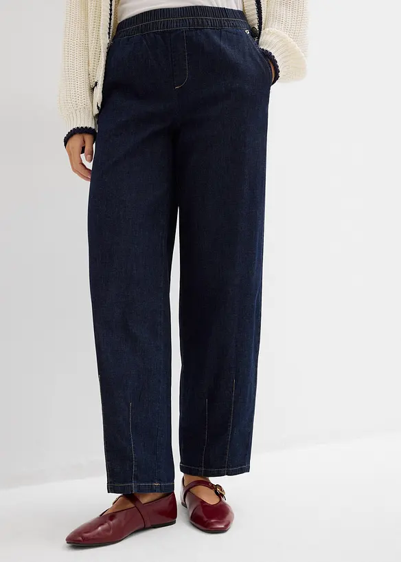 Barrel-Jeans Mid Waist, Bequembund, bonprix