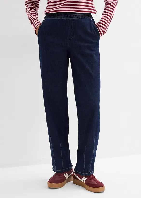 Barrel-Jeans Mid Waist, Bequembund, bonprix