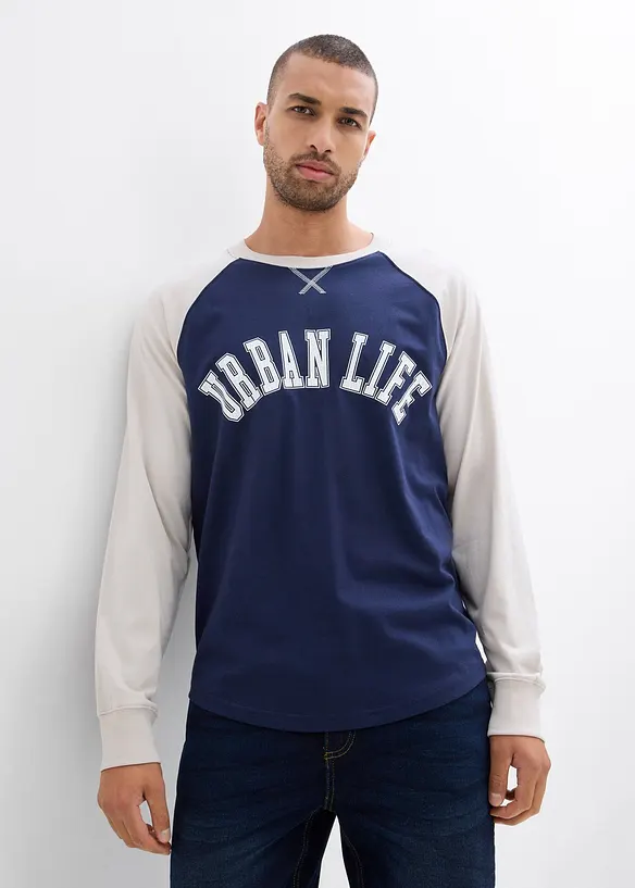 Langarmshirt aus reiner Bio-Baumwolle, bonprix