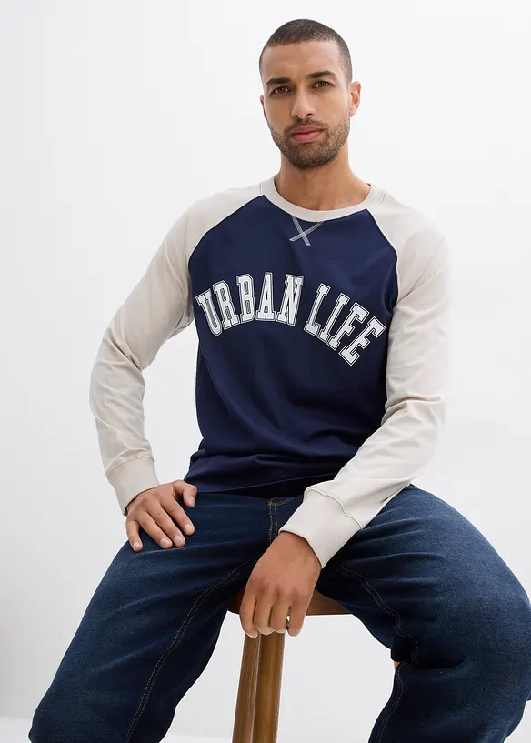 Langarmshirt aus reiner Bio-Baumwolle, bonprix