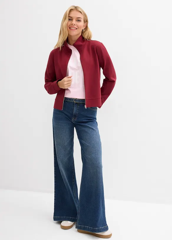 Sweat zipp&eacute; en Punto di Roma confortable, bonprix