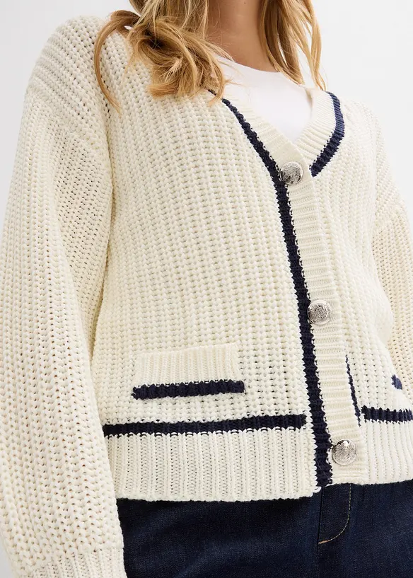 Grobstrick Cardigan aus Baumwoll-Mix, bonprix